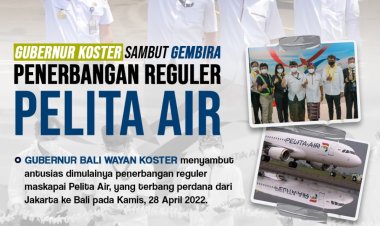 Gubernur Koster Sambut Penerbangan Reguler Pelita Air