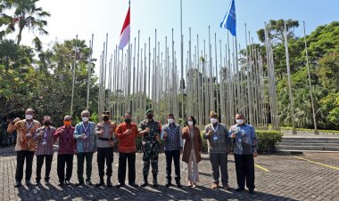 GPDRR 2022, Bendera Merah Putih dan Bendera PBB Berkibar di Bali