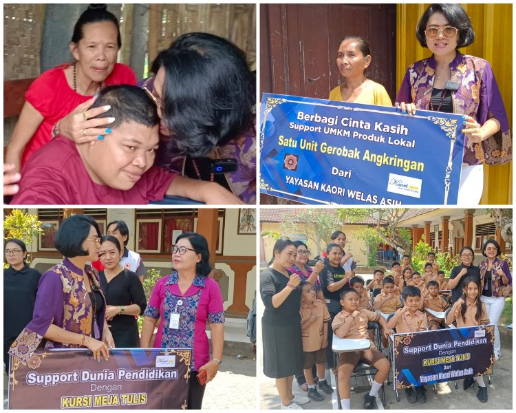 Yayasan Kaori Welas Asih Support Pendidikan, UMKM Lokal Hingga Bantuan Kursi Roda di Karangasem