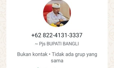 Waspadai Penipuan! Ngaku Sebagai Pjs. Bupati Bangli 