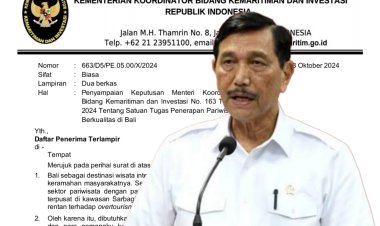 Luhut Bentuk Satgas untuk Wujudkan Pariwisata Berkualitas di Bali, Ini Fokus dan Tugas Utamanya