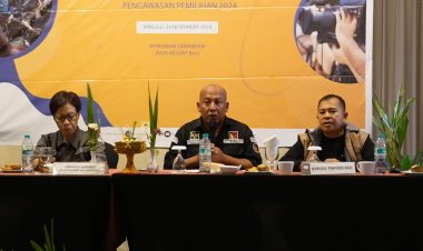 Bawaslu Klungkung Sebut Awasi Bagi Beras dalam Acara Media Gathering
