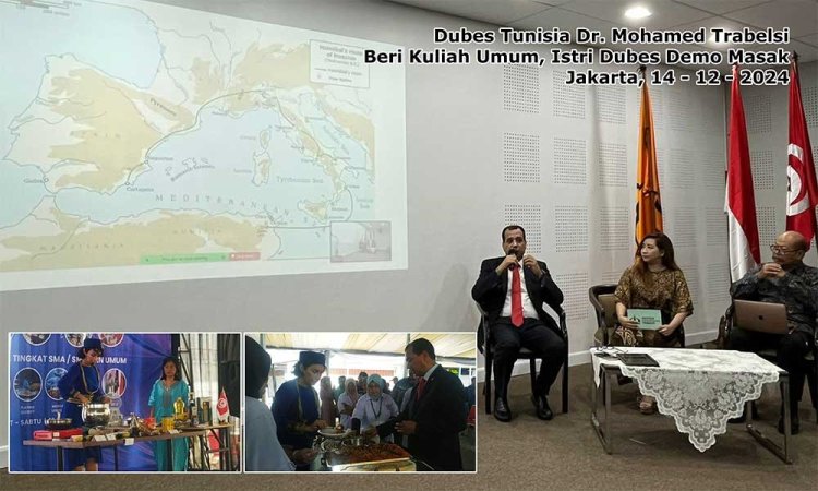 Dubes Tunisia Dr. Mohamed Trabelsi Beri Kuliah Umum di Institut Pariwisata Trisakti, Istri Dubes Demo Masak