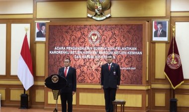 Sekjen Kemhan Pimpin Upacara Pelantikan, Pengangkatan, Sertijab Eselon II Kemhan