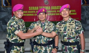 Dankormar Pimpin Pergantian 6 Jabatan Strategis Marinir