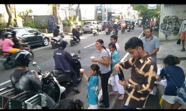Naga Laut Taekwondo Club Bali, Mempereret Kekeluargaan Sambil Berbagi di Jalanan Denpasar