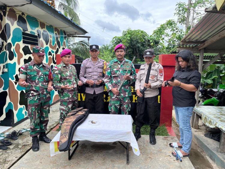 Satgas Marinir Gagalkan Penyelundupan Senjata Rakitan