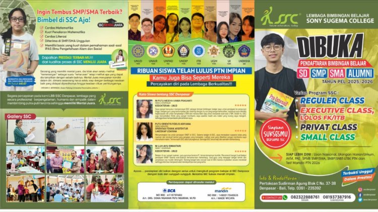 Bimbel SSC Denpasar Buka Pendaftaran untuk Siswa SMA, Ini Keunggulannya!