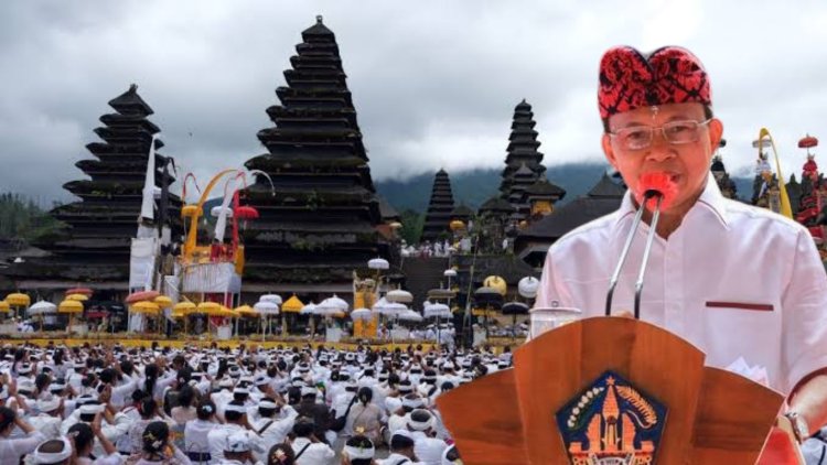 Gubernur Bali Terbitkan Tata Tertib Upacara Ida Bhatara Turun Kabeh di Pura Agung Besakih