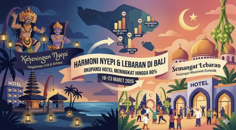 Nyepi dan Lebaran Berpadu, Okupansi Hotel Bali Meningkat hingga 80 Persen