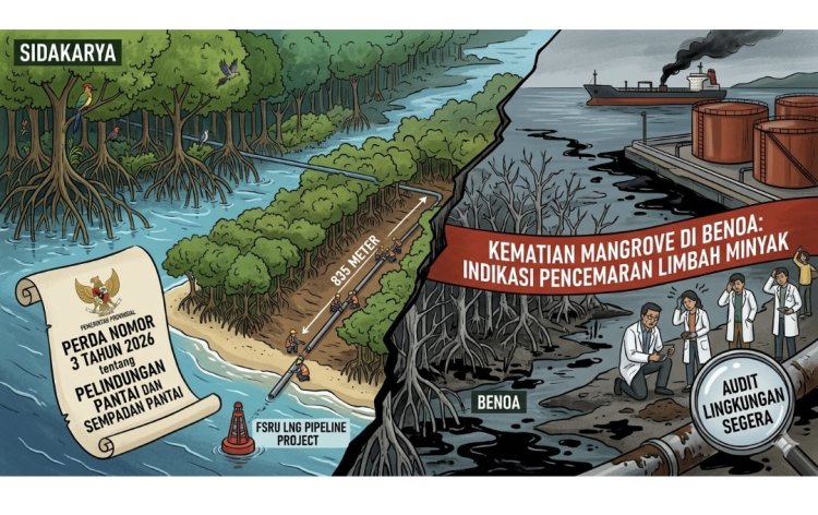 Perda Perlindungan Pantai Diuji, Mangrove Sidakarya Terbuka, Kematian di Benoa Perkuat Kekhawatiran
