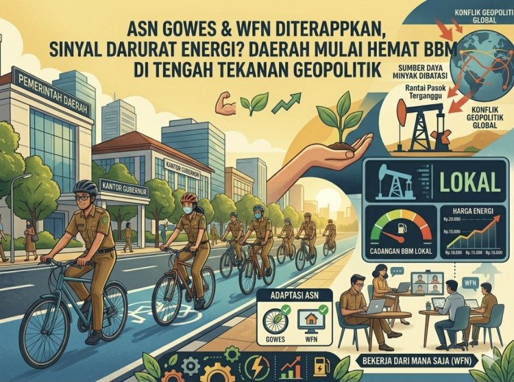 ASN Gowes & WFN Diterapkan, Sinyal Darurat Energi? Daerah Mulai Hemat BBM di Tengah Tekanan Geopolitik”